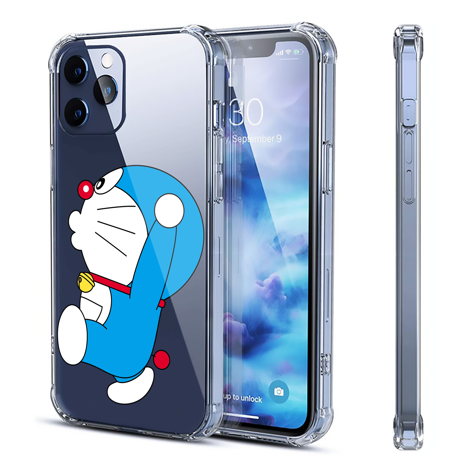 （画像用） ドラえもん Doraemon 【iPhone 12シリーズ対応】透明スマホケース（クリアソフトケース）